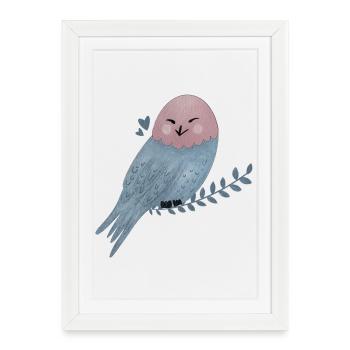 Snowy Owl Illustration - Framed poster (27 × 37 cm) - white - Front