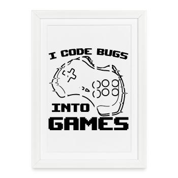 Programmeur de jeux vidéo - Affiche encadrée (27 × 37 cm) - blanc - Devant