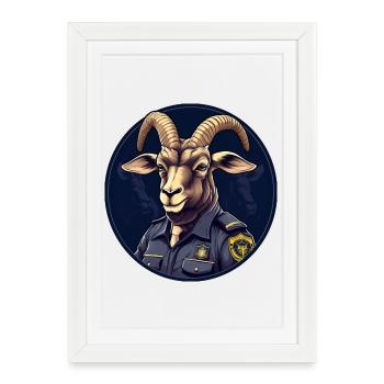 Capricorn Policeman - Framed poster (27 × 37 cm) - white - Front