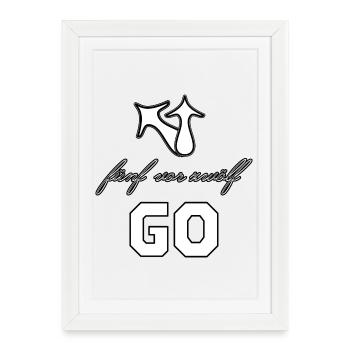 GO cinq à douze Gagnant de la santé physique - Affiche encadrée (27 × 37 cm) - blanc - Devant