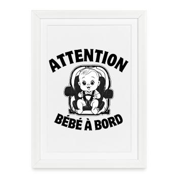 Baby on board, child, baby - Framed poster (27 × 37 cm) - white - Front