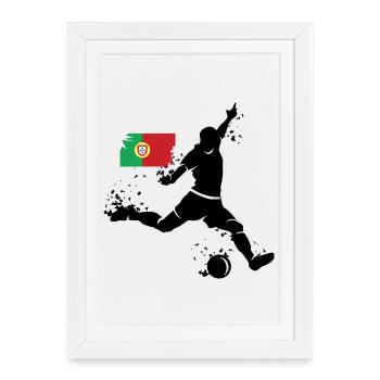 Icône du joueur de football Blast Portugal - Affiche encadrée (27 × 37 cm) - blanc - Devant