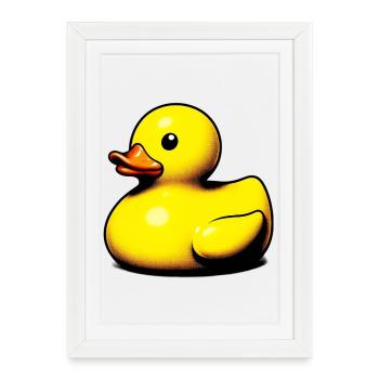 Caneton Canard Canard - Affiche encadrée (27 × 37 cm) - blanc - Devant