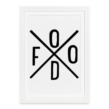 Food - Framed poster (27 × 37 cm) - white - Front
