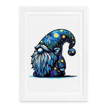 Gnome - Affiche encadrée (27 × 37 cm) - blanc - Devant
