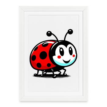 Ladybird - Framed poster (27 × 37 cm) - white - Front