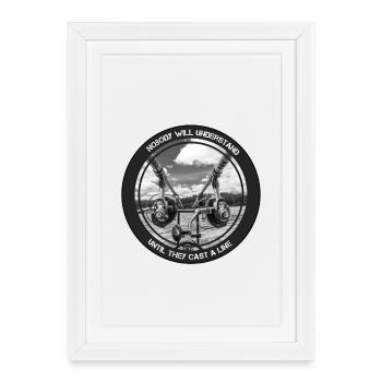 Carp Fishing Passion - Nobody Will Understand - Framed poster (27 × 37 cm) - white - Front