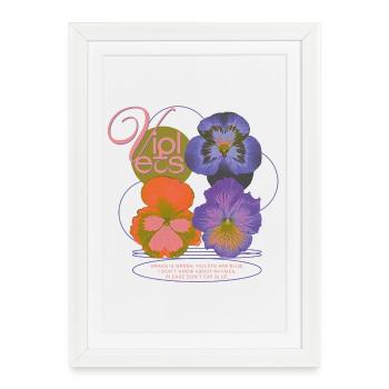 Violet's Poem Flower Humor - Framed poster (27 × 37 cm) - white - Front