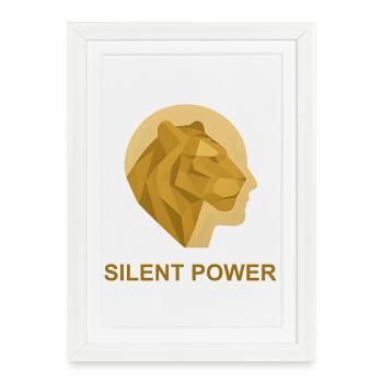 Puissance silencieuse - Affiche encadrée (27 × 37 cm) - blanc - Devant