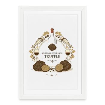 Festival de la truffe italienne - Affiche encadrée (27 × 37 cm) - blanc - Devant