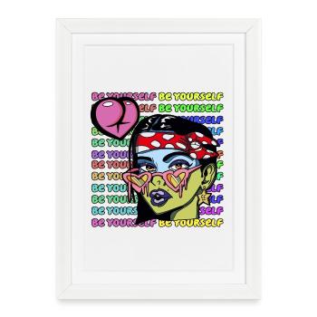 Soyez vous-même - Affiche encadrée (27 × 37 cm) - blanc - Devant