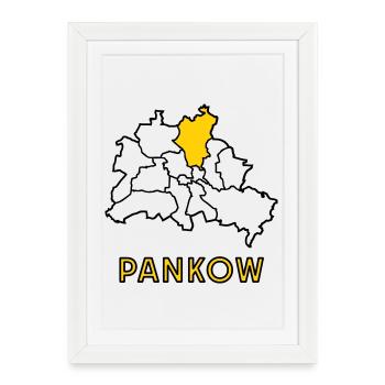 PANKOW, un quartier de Berlin - Affiche encadrée (27 × 37 cm) - blanc - Devant