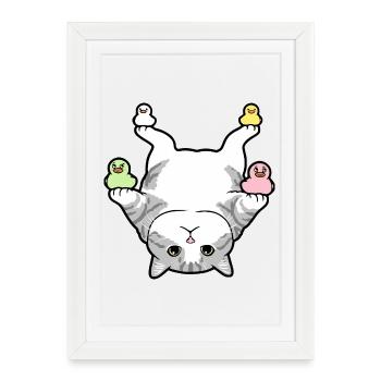 Cirque Chatatouille - Affiche encadrée (27 × 37 cm) - blanc - Devant