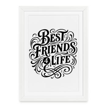 Best Friends Forever - Framed poster (27 × 37 cm) - white - Front