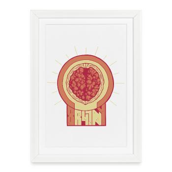 intelligent - Affiche encadrée (27 × 37 cm) - blanc - Devant