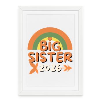 Big Sister 2026–Future Grande Sœur - Affiche encadrée (27 × 37 cm) - blanc - Devant