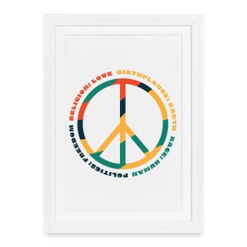 Human Rights - Affiche encadrée (27 × 37 cm) - blanc - Devant