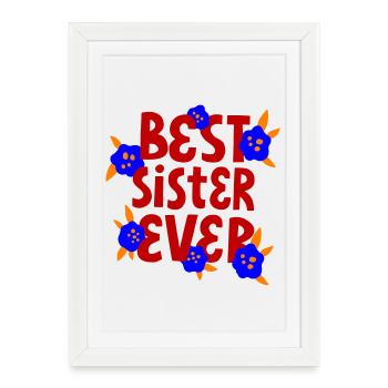Meilleure sœur - Affiche encadrée (27 × 37 cm) - blanc - Devant
