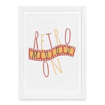 Ambiance rétro – Style vintage - Affiche encadrée (27 × 37 cm) - blanc - Devant
