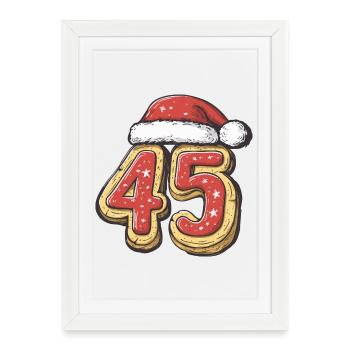 45 Number Cookie Christmas - Framed poster (27 × 37 cm) - white - Front