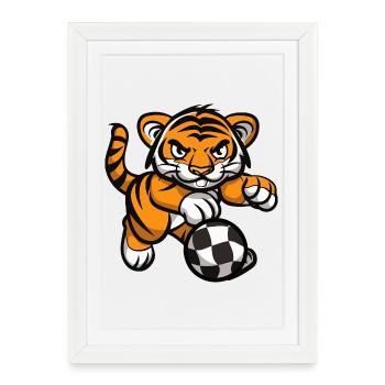 Tiger Football - Framed poster (27 × 37 cm) - white - Front