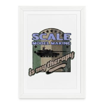 Scale Model Making Therapy - Framed poster (27 × 37 cm) - white - Front
