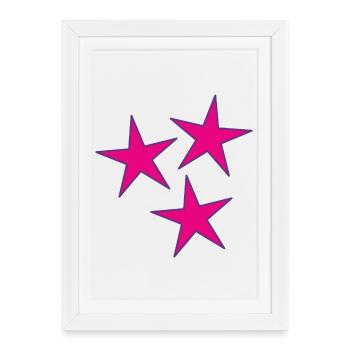 STAR. VALENTINE'S DAY. HEART. I LOVE YOU. I LOVE - Framed poster (27 × 37 cm) - white - Front