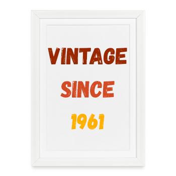 1961 Birthday - Vintage since 1961 - Framed poster (27 × 37 cm) - white - Front