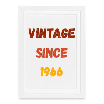 1966 Birthday - Vintage since 1966 - Framed poster (27 × 37 cm) - white - Front
