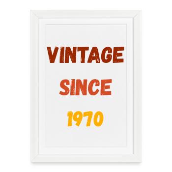 1970 Geburtstag - Vintage since 1970 - Gerahmtes Poster (27 × 37 cm) - Weiß - Vorne