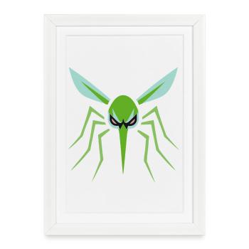 Moustique, Moustique, Insecte, Mal - Affiche encadrée (27 × 37 cm) - blanc - Devant