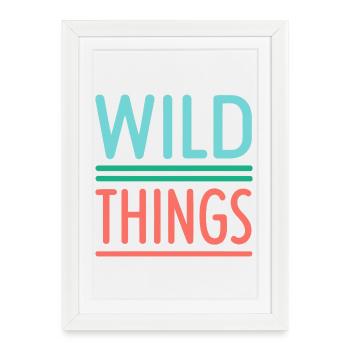 Wild Things Pastel Retro - Framed poster (27 × 37 cm) - white - Front