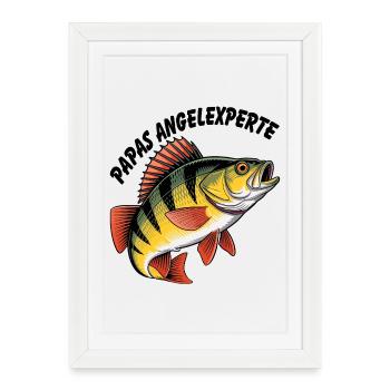Pêcher avec papa - Affiche encadrée (27 × 37 cm) - blanc - Devant