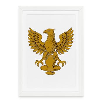 Emblème de l’Aigle d’Or - Affiche encadrée (27 × 37 cm) - blanc - Devant