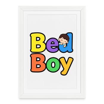 Be a Boy Multicolor - Framed poster (27 × 37 cm) - white - Front
