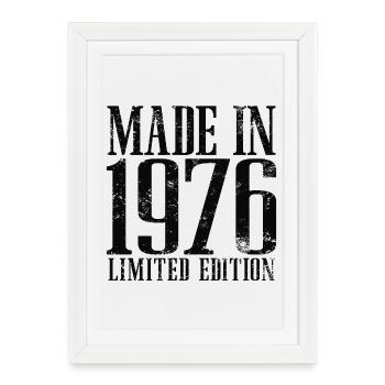 1976 Vintage Born Vintage Birthday Gift - Framed poster (27 × 37 cm) - white - Front