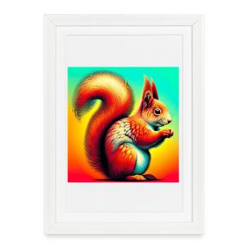 squirrel - Framed poster (27 × 37 cm) - white - Front