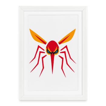 Moustique, Moustique, Insecte, Mal - Affiche encadrée (27 × 37 cm) - blanc - Devant