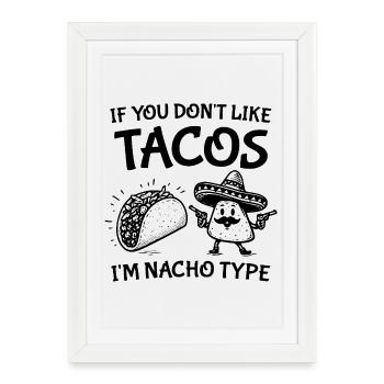 Chemise Nacho Type Cinco - Affiche encadrée (27 × 37 cm) - blanc - Devant