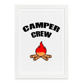 Romance autour de la flamme du feu de camp - Affiche encadrée (27 × 37 cm) - blanc - Devant