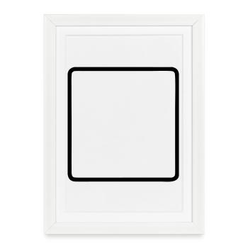 Cadre carré arrondi - Affiche encadrée (27 × 37 cm) - blanc - Devant