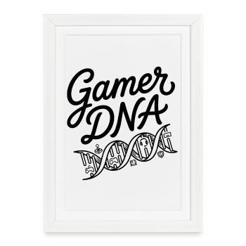 Gamer DNA - Framed poster (27 × 37 cm) - white - Front