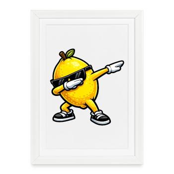 Dabbing Lemon - Framed poster (27 × 37 cm) - white - Front