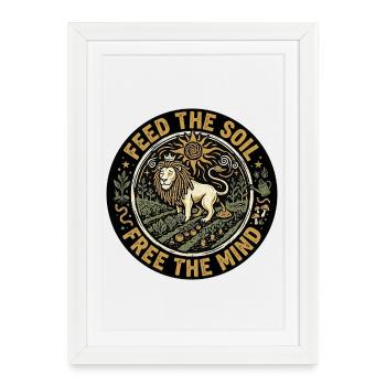 Feed The Reggae Soil - Framed poster (27 × 37 cm) - white - Front