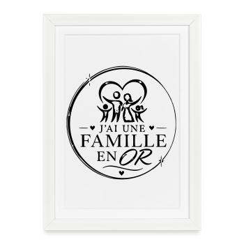 famille en or - Affiche encadrée (27 × 37 cm) - blanc - Devant