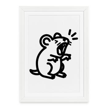 souris - Affiche encadrée (27 × 37 cm) - blanc - Devant