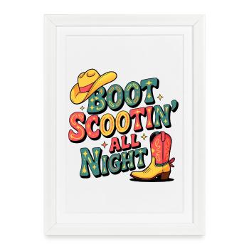 Boat Scootin' All Night - Framed poster (27 × 37 cm) - white - Front