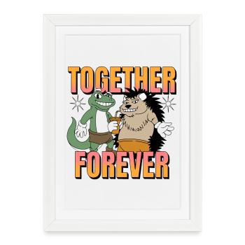 Together Forever Buddies - Framed poster (27 × 37 cm) - white - Front