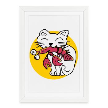 CancerCat - Framed poster (27 × 37 cm) - white - Front