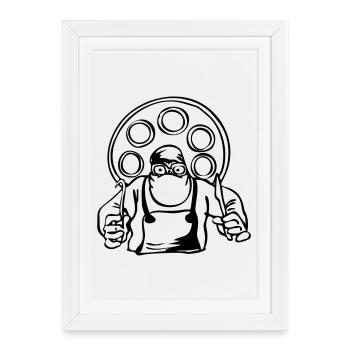 Chirurgien - Affiche encadrée (27 × 37 cm) - blanc - Devant